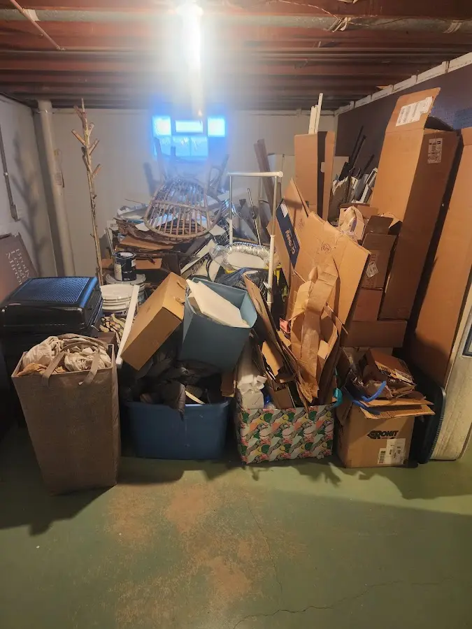 Roll-off dumpster container at job site for Roll Off Dumpster Rental in Lake Park